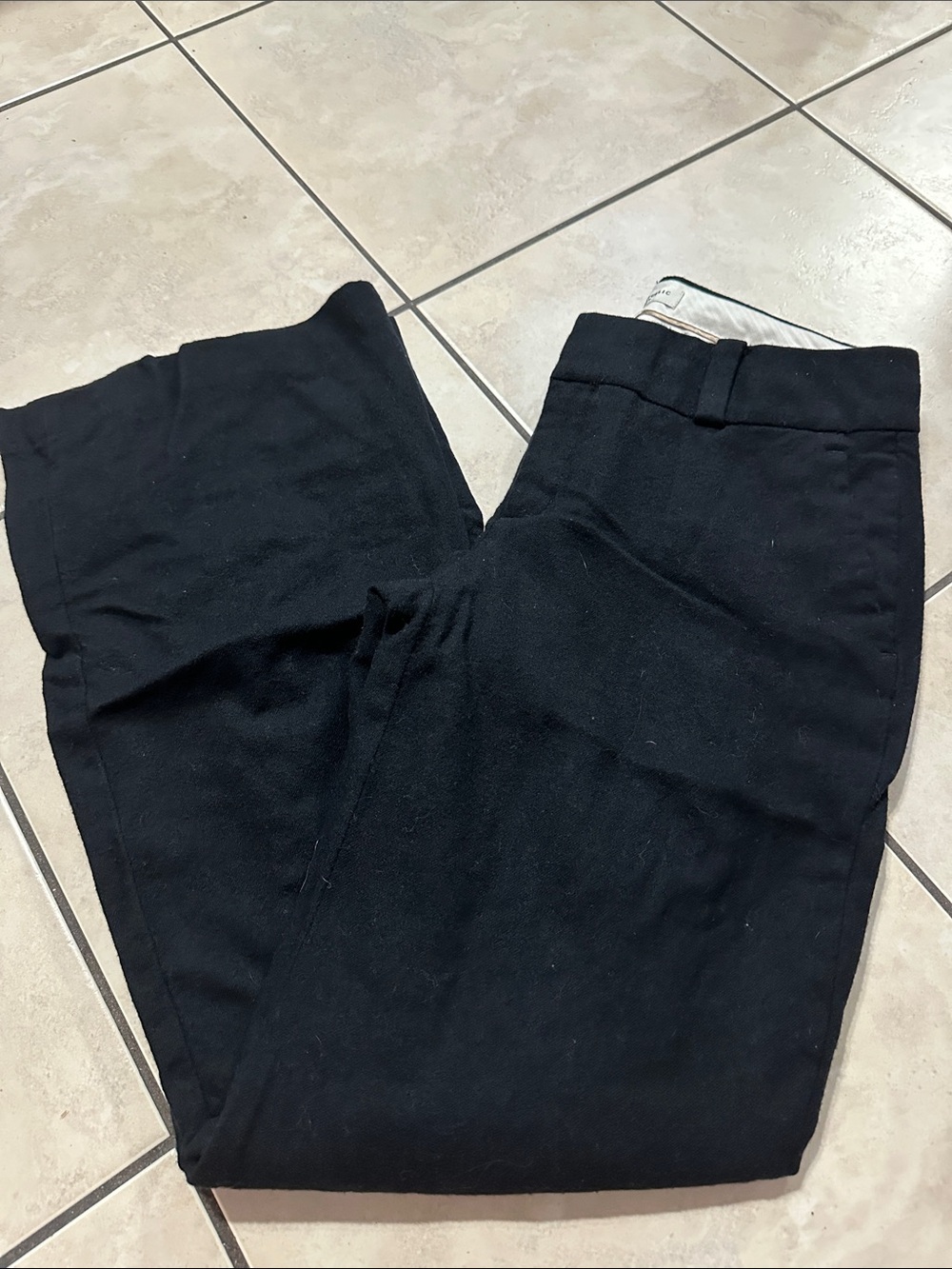 Banana Republic Martin Fit Wool Black Boot Cut Women's Pants